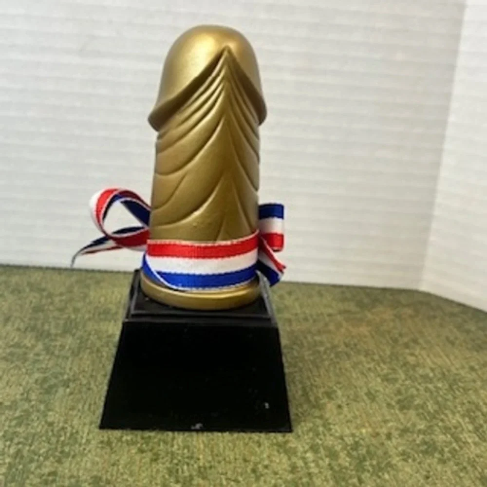 World Champion Novelty Big Dick Trophy Gold Phallic Gag Gift Party Award